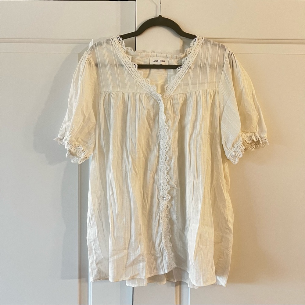 White Luca & Grae Blouse NWOT